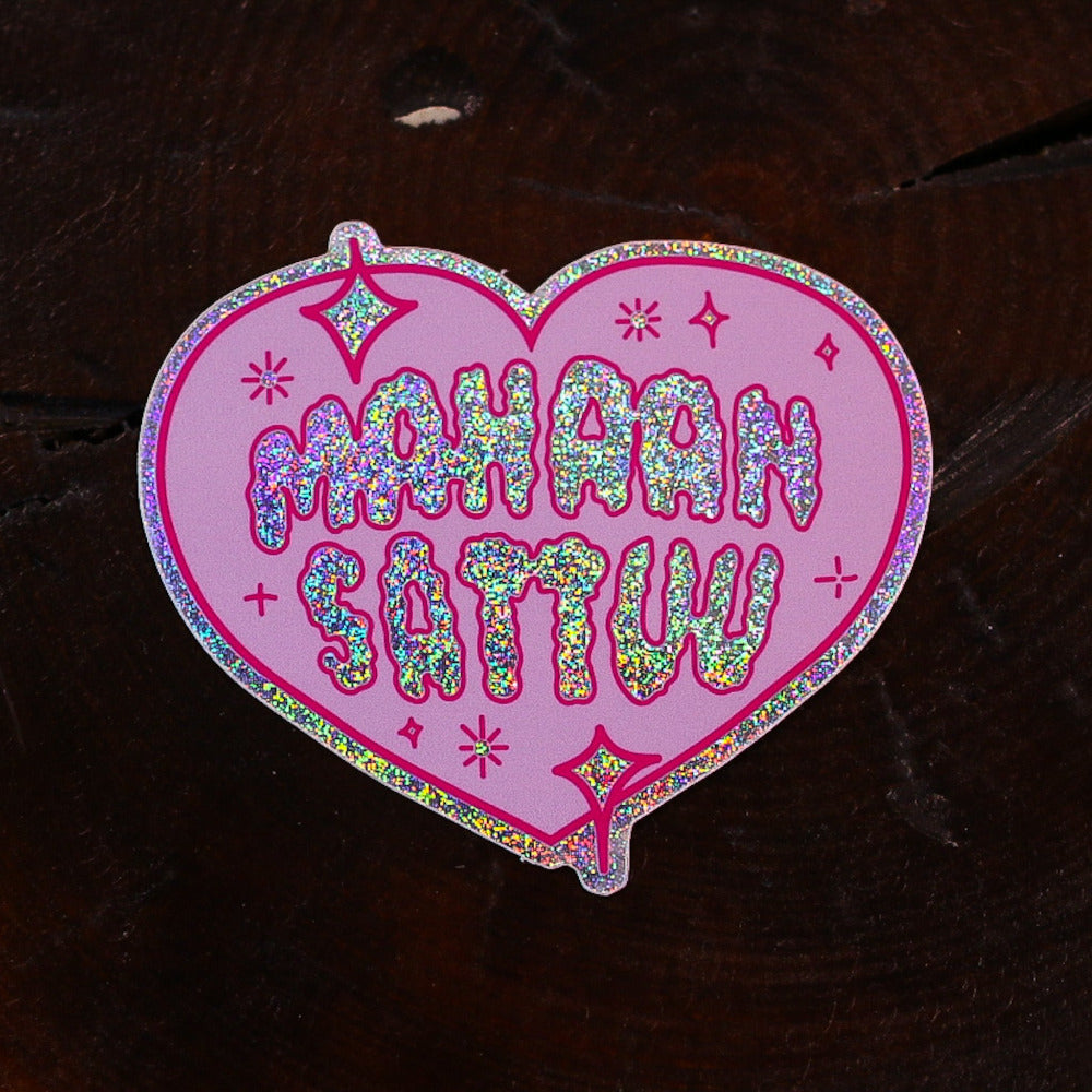 Mahakipu, tarra, söpö, glitter, sydän